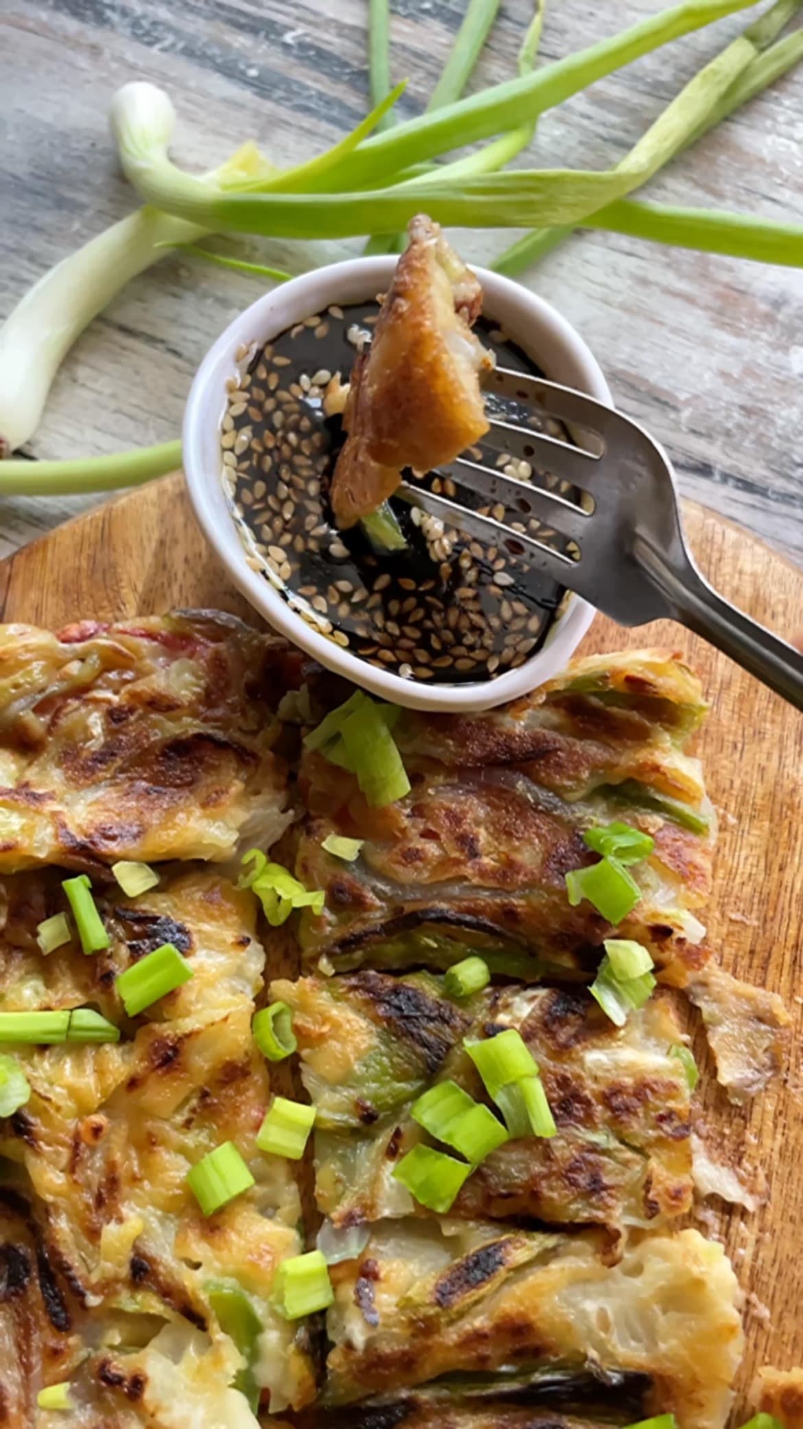 Korean Vegetable pancakes but healthy Yachaejeon