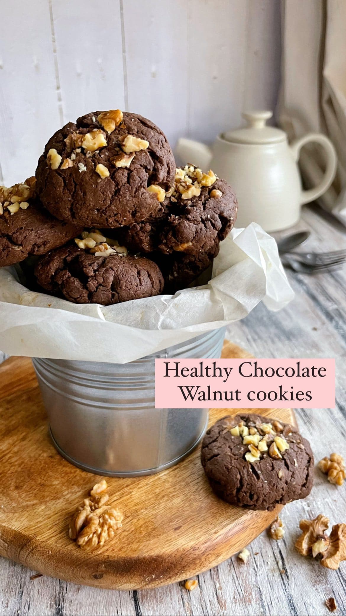 Healthy Chocolate Walnut Cookies