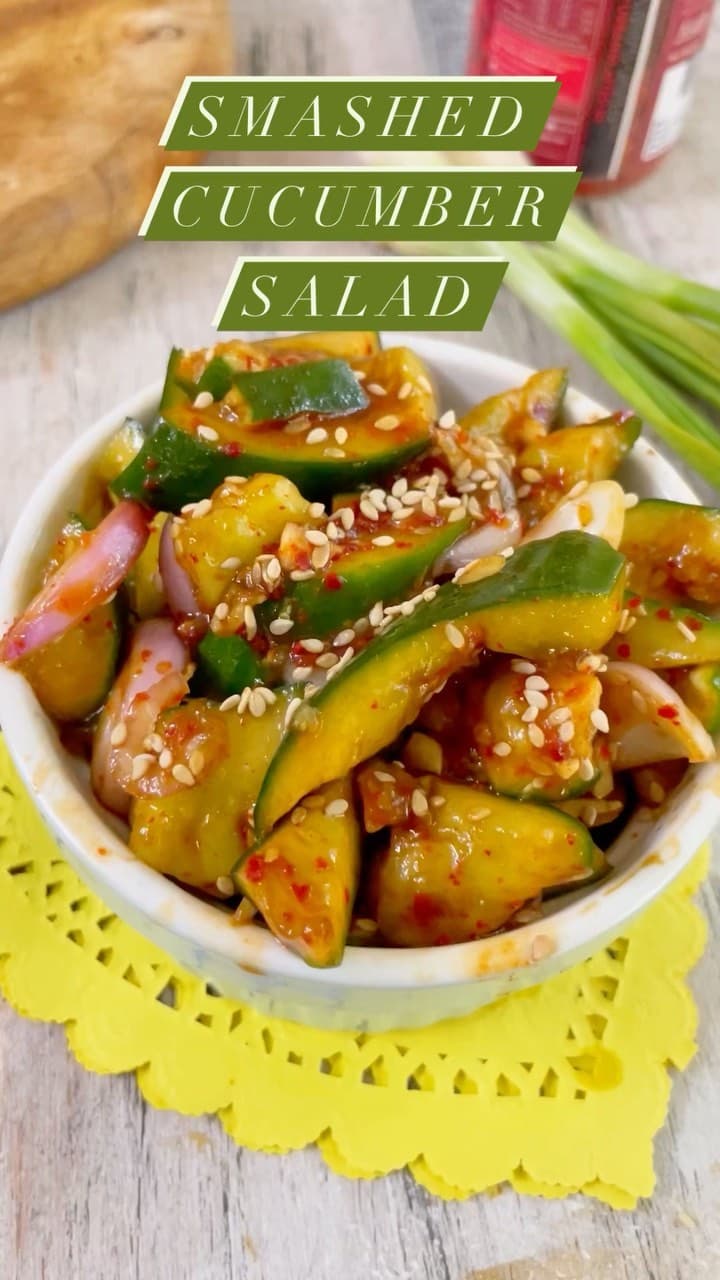 Korean Smashed Cucumber salad