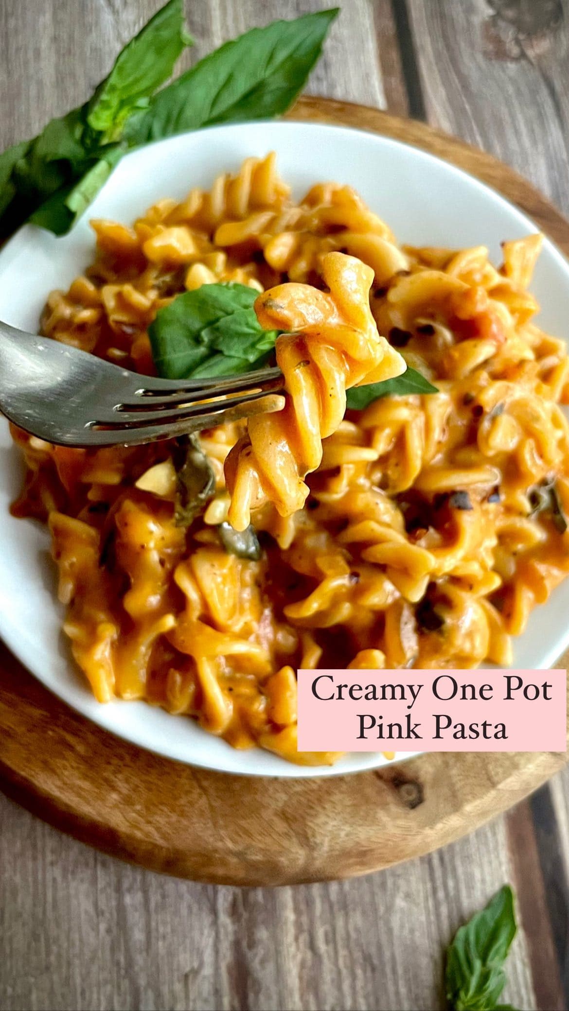 Creamy One Pot Pink Pasta