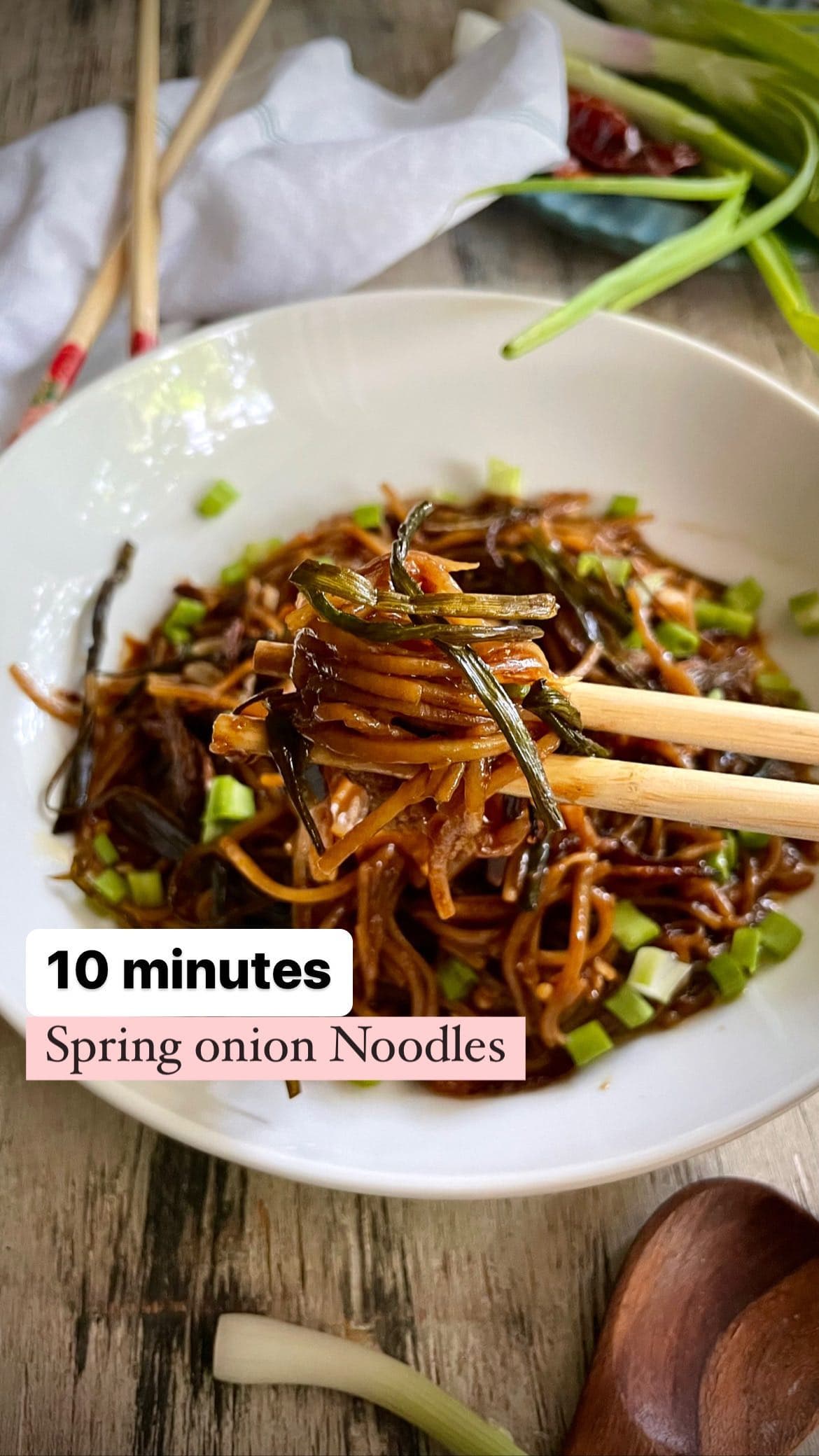 10minutes Spring Onion Noodles