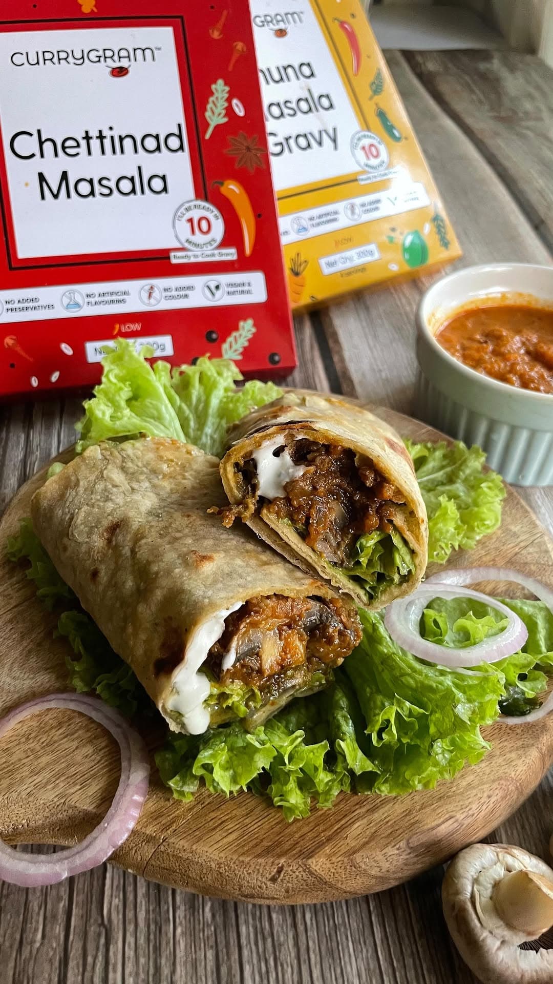 Chettinad Mushroom wrap