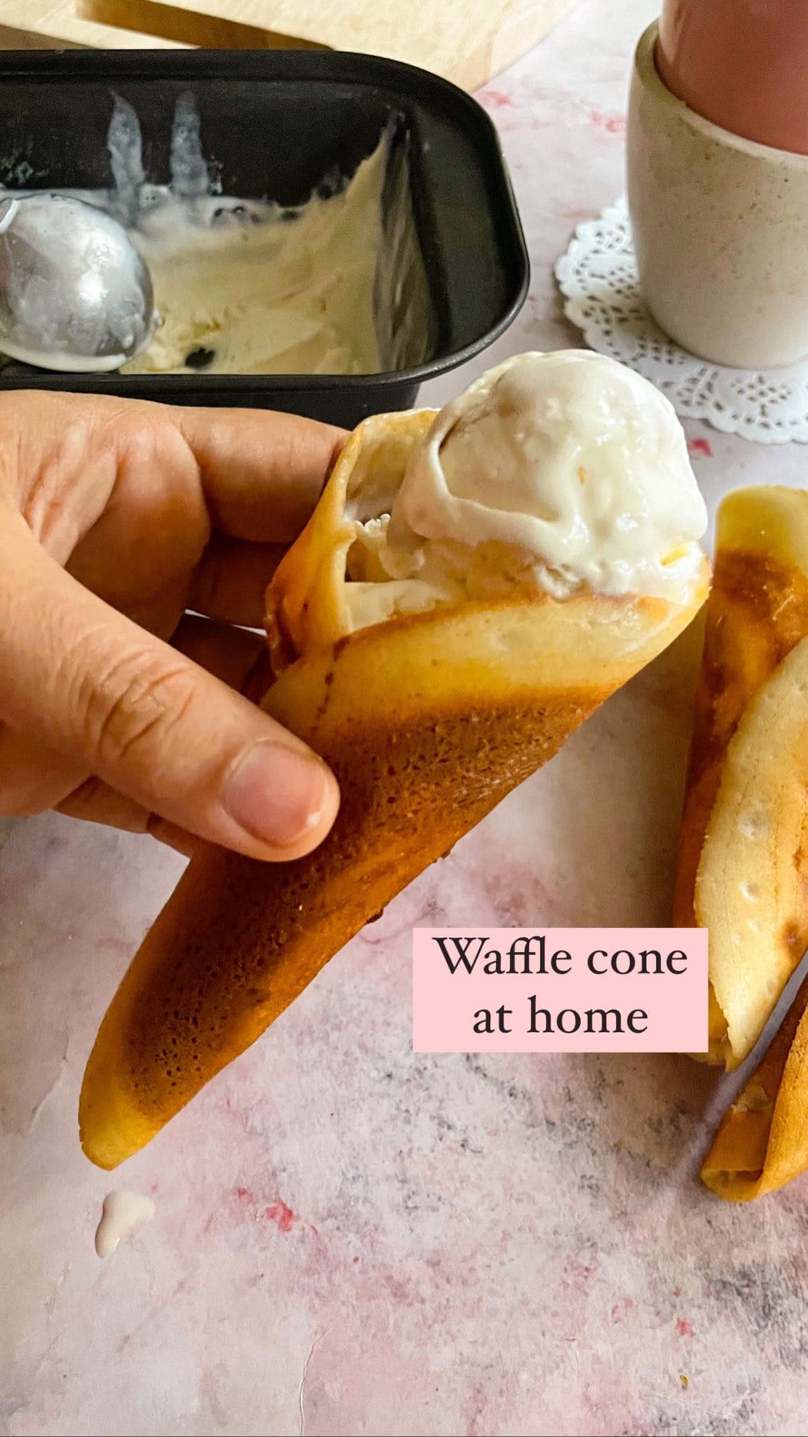 Crispy Waffle cone !