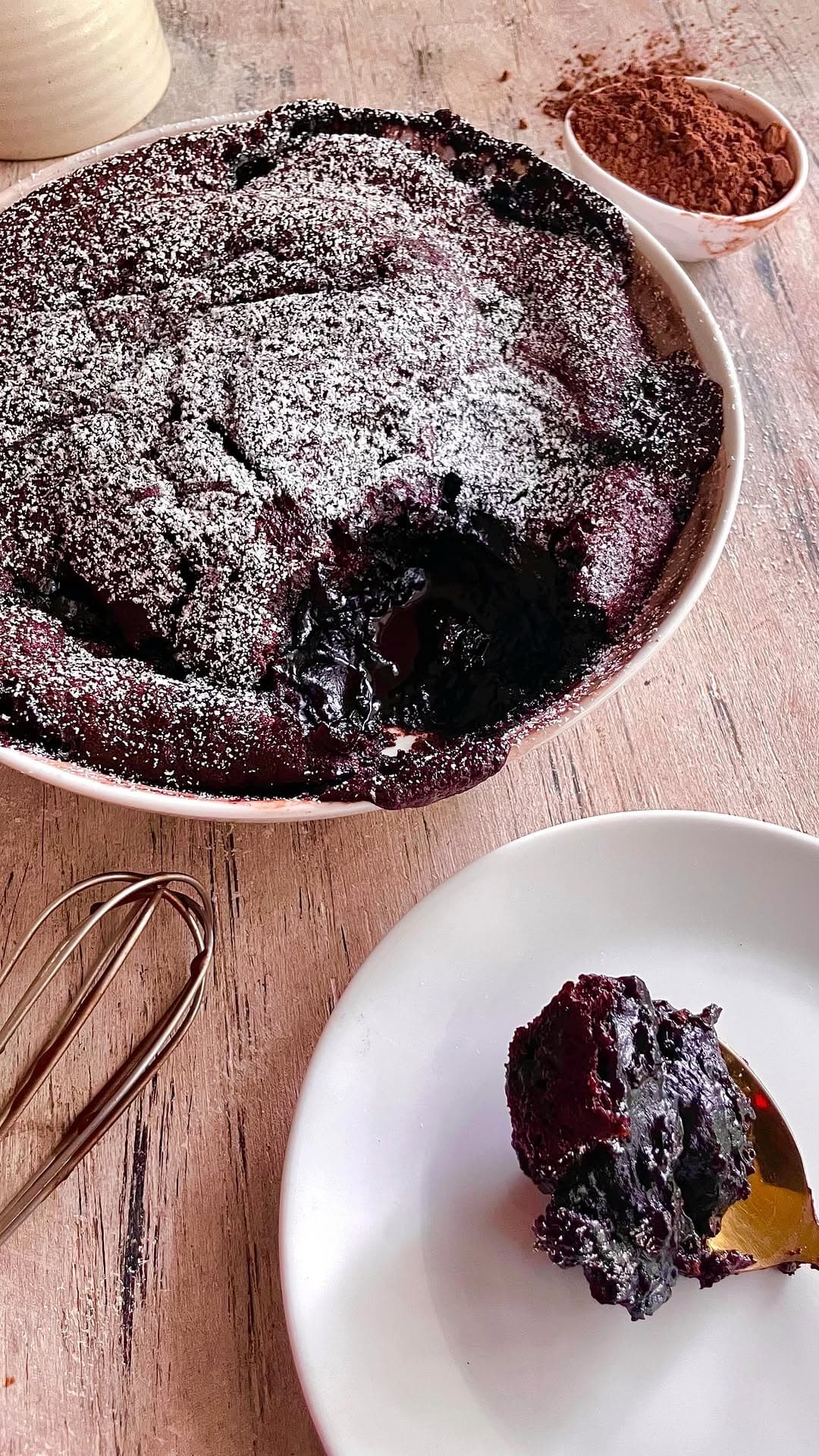 Eggless Hot Fudge Pudding Cake