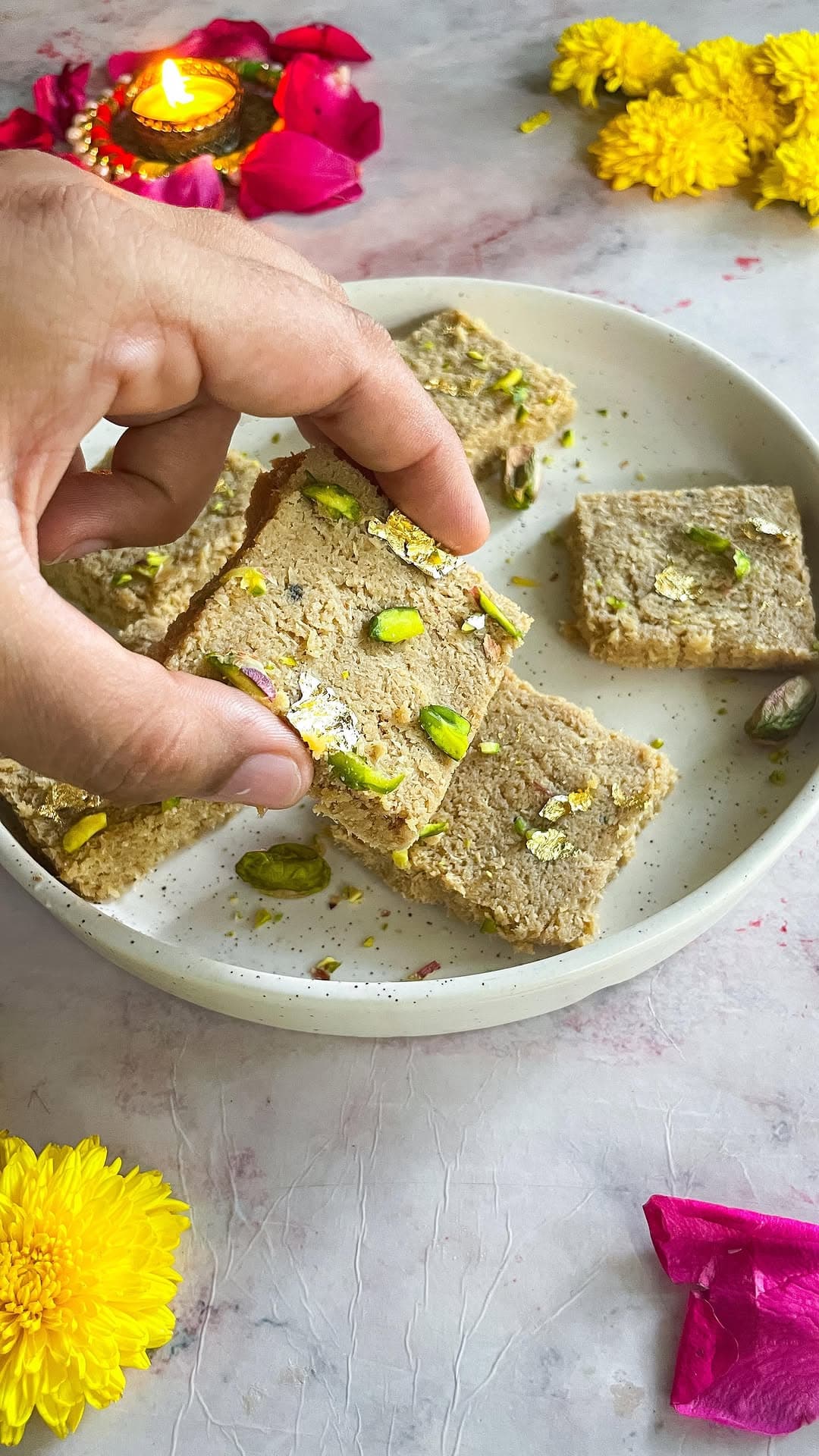 Coconut Jaggery Barfi