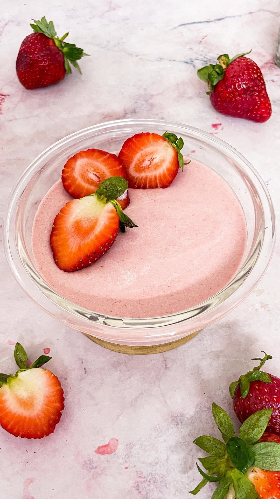 High Protein Strawberry Mousse