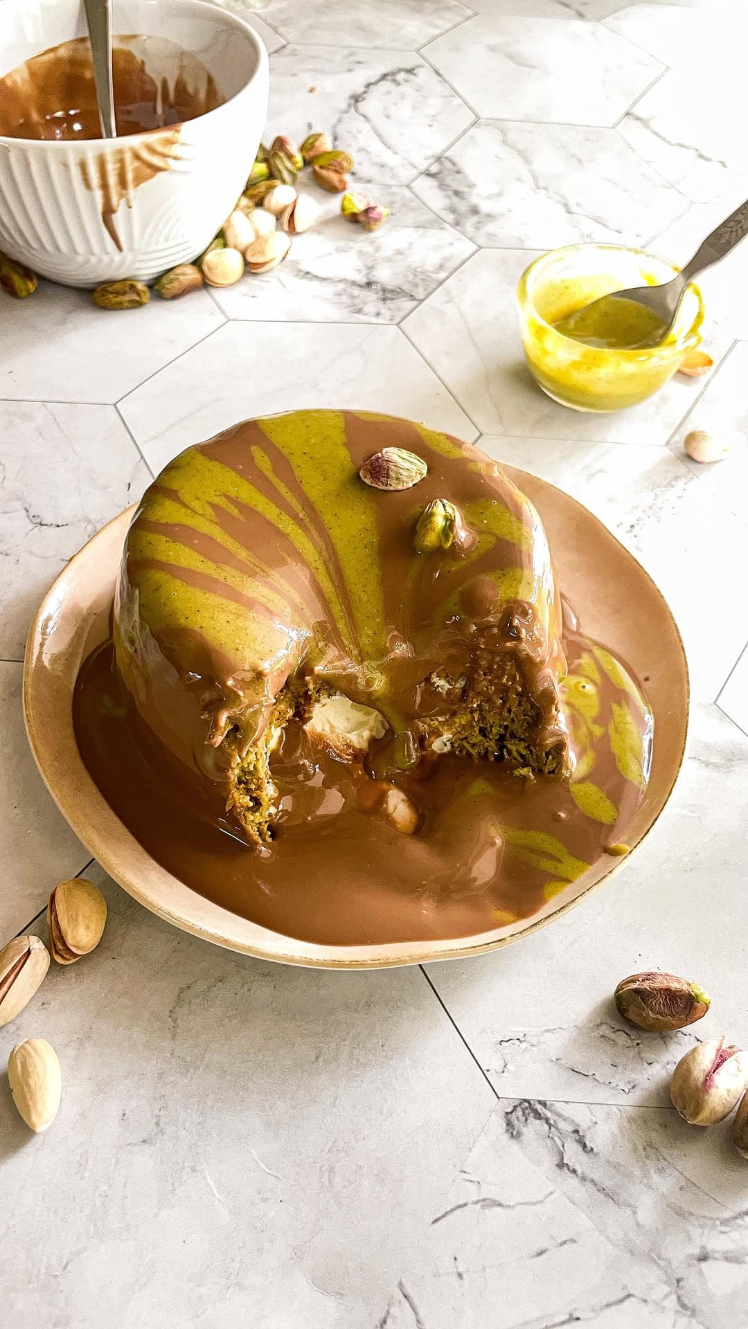 Viral Upside Down Dubai Cheesecake